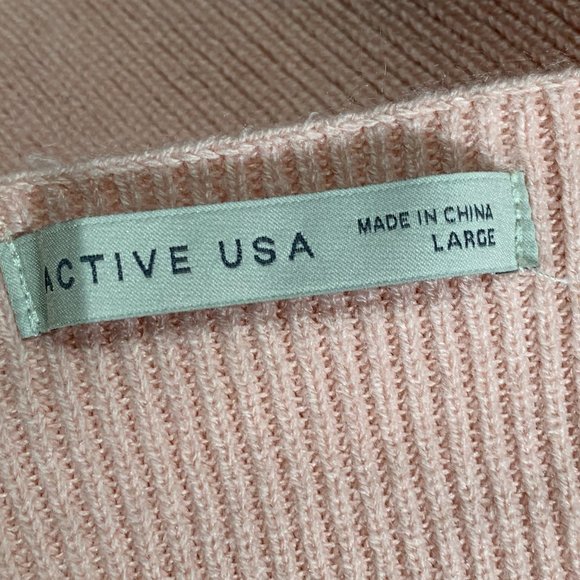 Active USA Knot Front Long Sleeve Cropped Top - Picture 5 of 5